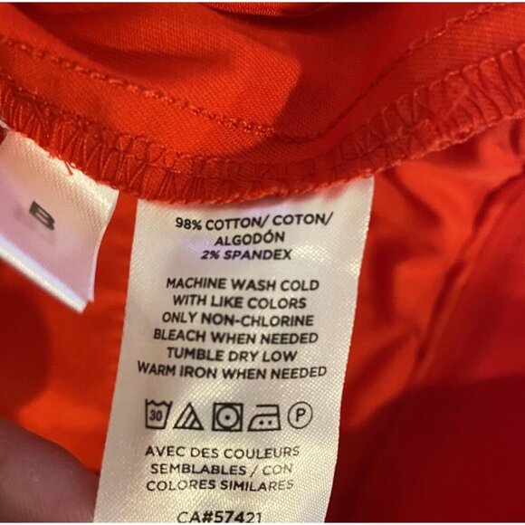 NWT Ann Taylor The Crop Pants Mid Rise Red Size 8 New - Picture 6 of 6